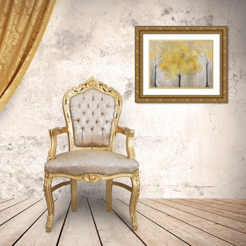 Yellow Grove Gold Ornate Wood Framed Art Print with Double Matting by Allen, Kimberly