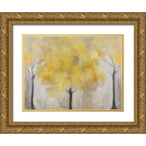 Yellow Grove Gold Ornate Wood Framed Art Print with Double Matting by Allen, Kimberly