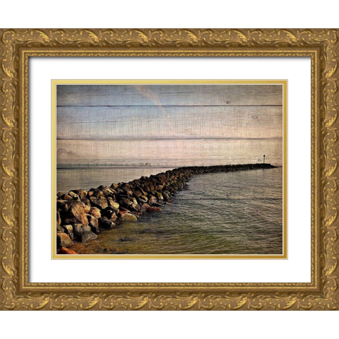 Rock Path Gold Ornate Wood Framed Art Print with Double Matting by Allen, Kimberly