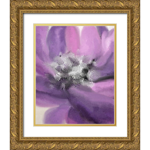 Blooming Purple 1 Gold Ornate Wood Framed Art Print with Double Matting by Allen, Kimberly