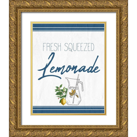 Fresh Squeezed Gold Ornate Wood Framed Art Print with Double Matting by Kimberly, Allen