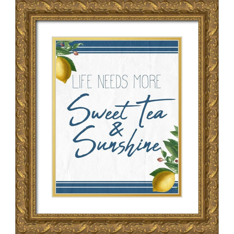 Life Needs More Gold Ornate Wood Framed Art Print with Double Matting by Kimberly, Allen