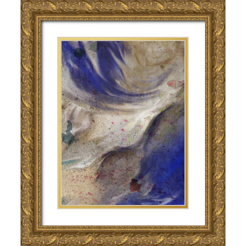 In the Blue 1 Gold Ornate Wood Framed Art Print with Double Matting by Allen, Kimberly