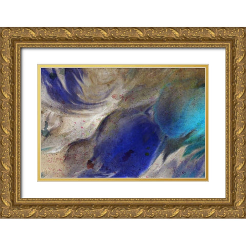 In the Blue 3 Gold Ornate Wood Framed Art Print with Double Matting by Allen, Kimberly