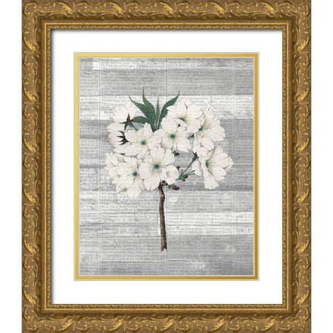 Cherry Blossom 2 Gold Ornate Wood Framed Art Print with Double Matting by Kimberly, Allen