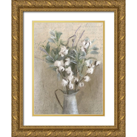 Lavender and Cotton Gold Ornate Wood Framed Art Print with Double Matting by Kimberly, Allen