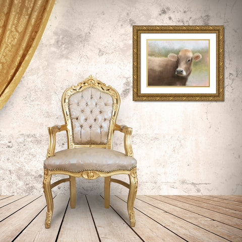 Summer on the Farm Gold Ornate Wood Framed Art Print with Double Matting by Kimberly, Allen