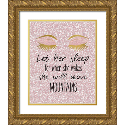 Sleep Gold Ornate Wood Framed Art Print with Double Matting by Kimberly, Allen