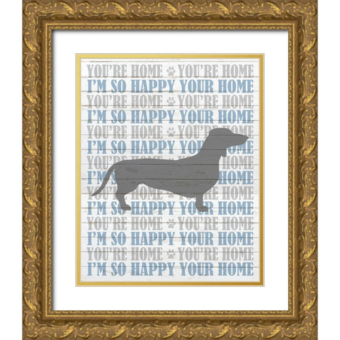 Youre Home v1 Gold Ornate Wood Framed Art Print with Double Matting by Kimberly, Allen