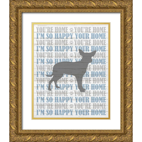 Youre Home v2 Gold Ornate Wood Framed Art Print with Double Matting by Kimberly, Allen