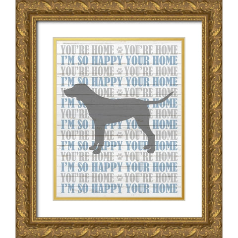 Youre Home v4 Gold Ornate Wood Framed Art Print with Double Matting by Kimberly, Allen