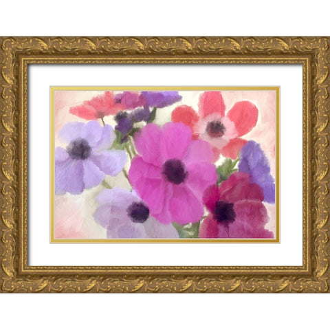 Bloom Bright Gold Ornate Wood Framed Art Print with Double Matting by Kimberly, Allen