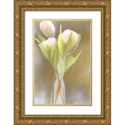 Spring Gold Gold Ornate Wood Framed Art Print with Double Matting by Kimberly, Allen