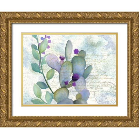 Watercolor Floral 3 Gold Ornate Wood Framed Art Print with Double Matting by Kimberly, Allen
