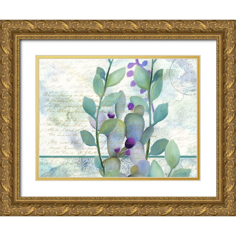 Watercolor Floral 7 Gold Ornate Wood Framed Art Print with Double Matting by Kimberly, Allen