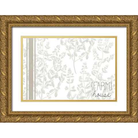 Farm Life A Gold Ornate Wood Framed Art Print with Double Matting by Kimberly, Allen