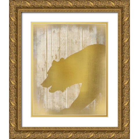 Golden Wildlife 1 Gold Ornate Wood Framed Art Print with Double Matting by Allen, Kimberly