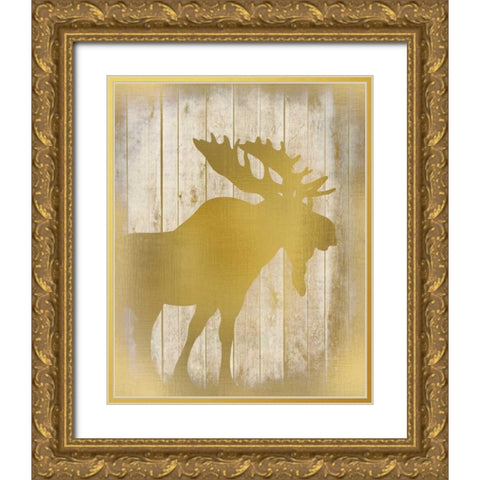 Golden Wildlife 2 Gold Ornate Wood Framed Art Print with Double Matting by Allen, Kimberly