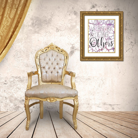 Be Kind 2 Gold Ornate Wood Framed Art Print with Double Matting by Kimberly, Allen