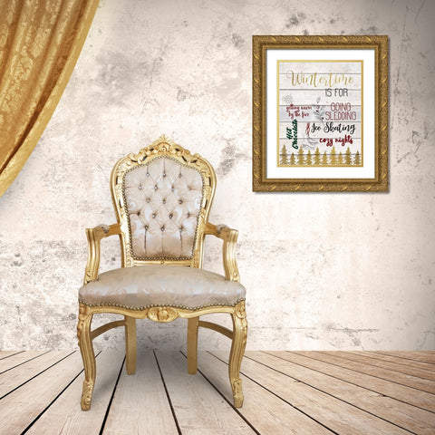 Seasons A Gold Ornate Wood Framed Art Print with Double Matting by Kimberly, Allen