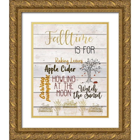 Seasons D Gold Ornate Wood Framed Art Print with Double Matting by Kimberly, Allen