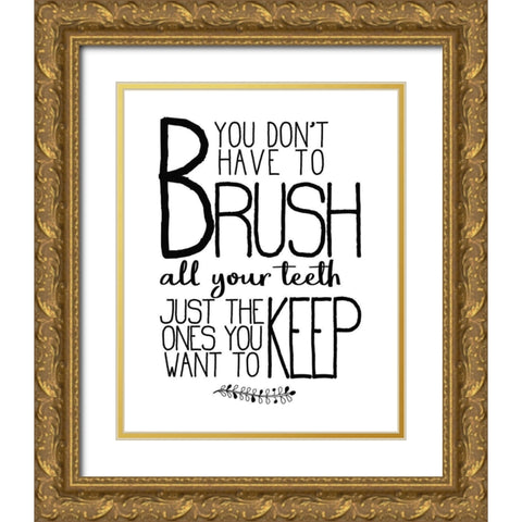In the Bathroom 6 Gold Ornate Wood Framed Art Print with Double Matting by Kimberly, Allen