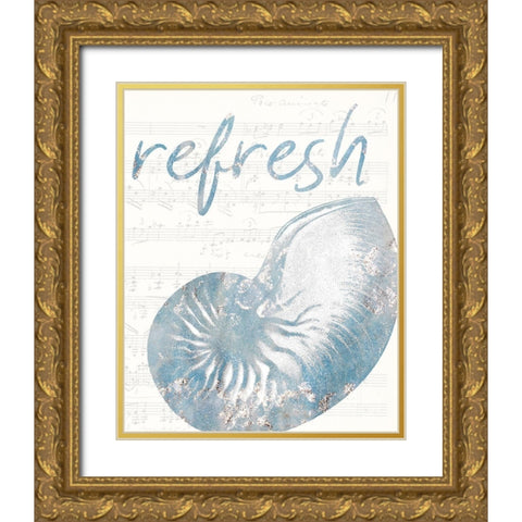 Beach Days 2 Gold Ornate Wood Framed Art Print with Double Matting by Kimberly, Allen