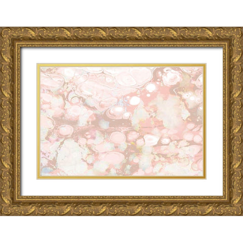 Circles of Blushing Gold Ornate Wood Framed Art Print with Double Matting by Kimberly, Allen