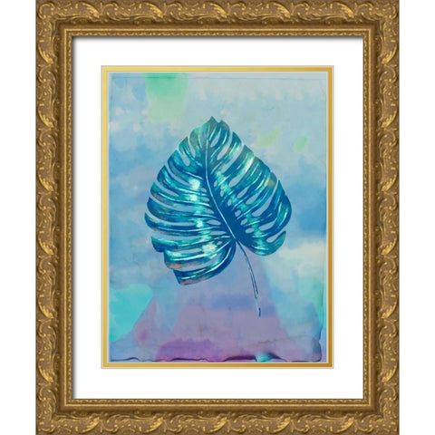 Palm Leaves 1 Gold Ornate Wood Framed Art Print with Double Matting by Allen, Kimberly