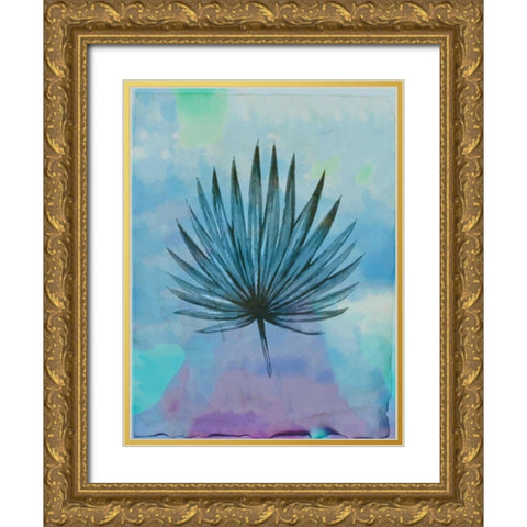 Palm Leaves 2 Gold Ornate Wood Framed Art Print with Double Matting by Allen, Kimberly