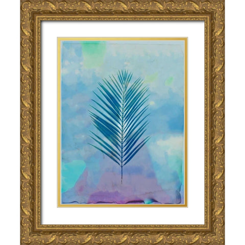 Palm Leaves 4 Gold Ornate Wood Framed Art Print with Double Matting by Allen, Kimberly