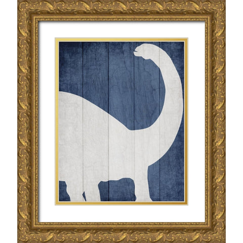 Dino 1 Gold Ornate Wood Framed Art Print with Double Matting by Kimberly, Allen
