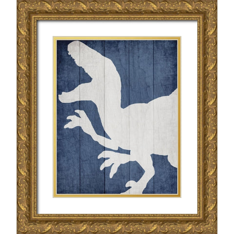 Dino 4 Gold Ornate Wood Framed Art Print with Double Matting by Kimberly, Allen