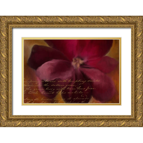 Blooming Spice Gold Ornate Wood Framed Art Print with Double Matting by Kimberly, Allen