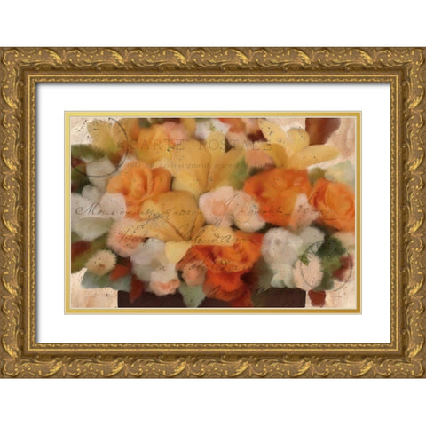 Carte Postale Fall Gold Ornate Wood Framed Art Print with Double Matting by Kimberly, Allen