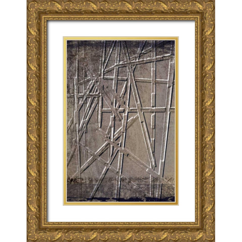 Wooden Sticks 2 Gold Ornate Wood Framed Art Print with Double Matting by Allen, Kimberly