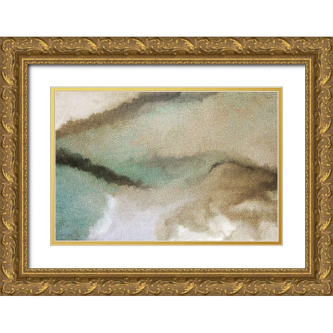 Streams Gold Ornate Wood Framed Art Print with Double Matting by Kimberly, Allen