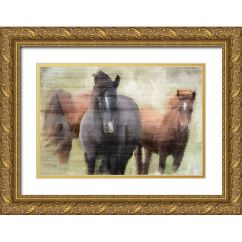 My Three Gold Ornate Wood Framed Art Print with Double Matting by Kimberly, Allen