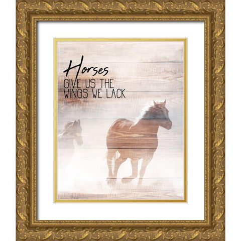 The Wings We Lack Gold Ornate Wood Framed Art Print with Double Matting by Kimberly, Allen