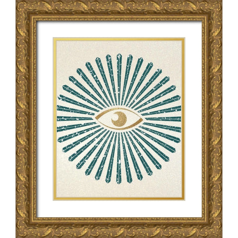All Seeing Gold Ornate Wood Framed Art Print with Double Matting by Kimberly, Allen