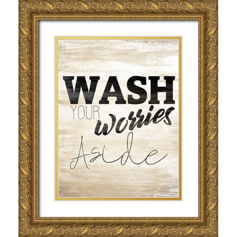 Wash 1 Gold Ornate Wood Framed Art Print with Double Matting by Kimberly, Allen