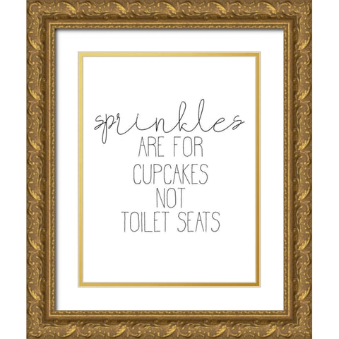 Sprinkles Gold Ornate Wood Framed Art Print with Double Matting by Kimberly, Allen