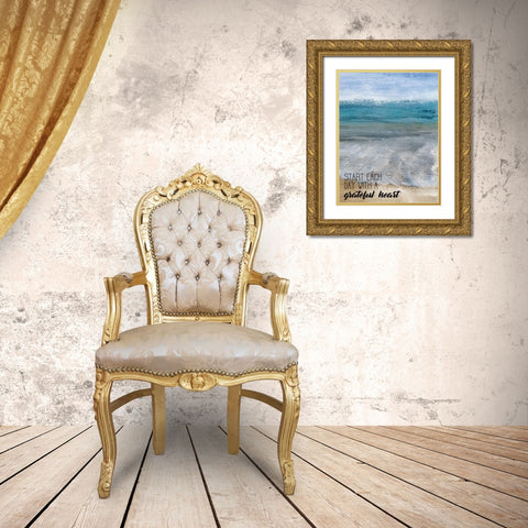 Good Day at the Beach 1 Gold Ornate Wood Framed Art Print with Double Matting by Kimberly, Allen