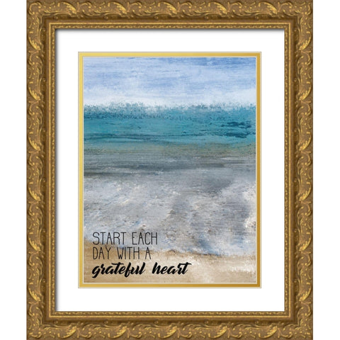 Good Day at the Beach 1 Gold Ornate Wood Framed Art Print with Double Matting by Kimberly, Allen