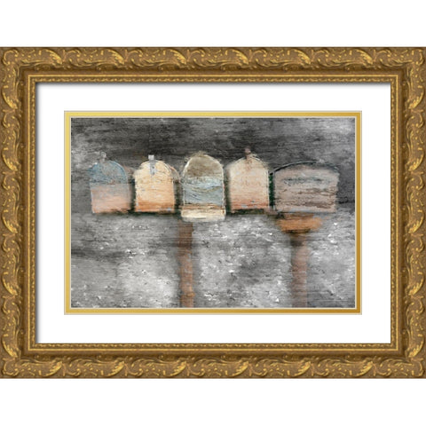 Side of the Road Gold Ornate Wood Framed Art Print with Double Matting by Kimberly, Allen