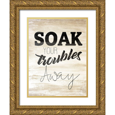 Wash 2 Gold Ornate Wood Framed Art Print with Double Matting by Kimberly, Allen