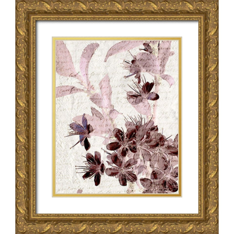 Cherry Blossom Plum 1 Gold Ornate Wood Framed Art Print with Double Matting by Kimberly, Allen
