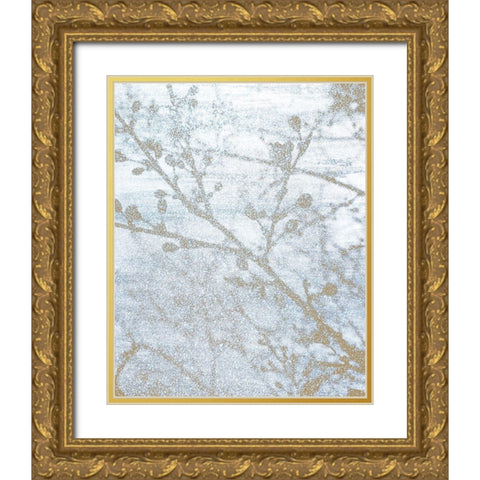 Gilded Branch 2 Gold Ornate Wood Framed Art Print with Double Matting by Kimberly, Allen