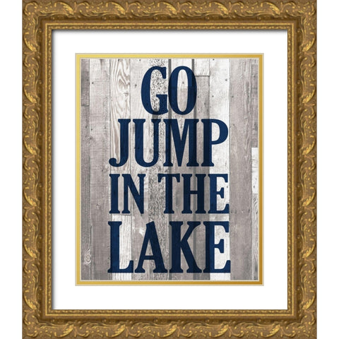 At the Lake A Gold Ornate Wood Framed Art Print with Double Matting by Kimberly, Allen