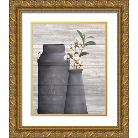 Cotton Days 5 Gold Ornate Wood Framed Art Print with Double Matting by Kimberly, Allen